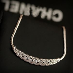 Rhinestone Necklace Chunky Crystal Vintage Jewelry